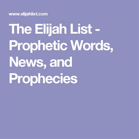 We live stream videos every weekday. . The elijah list